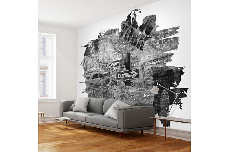 Fototapet Black-And-White New York Collage 200x154 - Artgeist sp. z o. o. - Tapet stue - Fototapeter - Kjøkkentapeter - Tapet soverom