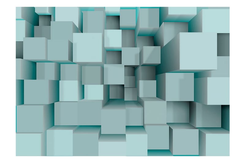 Fototapet Blue Puzzle 300x210 - Artgeist sp. z o. o. - Tapet stue - Fototapeter - Kjøkkentapeter - Tapet soverom