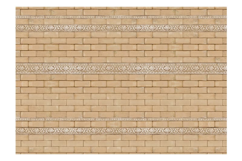 Fototapet Brick With Ornaments 100x70 - Artgeist sp. z o. o. - Tapet stue - Fototapeter - Kjøkkentapeter - Tapet soverom