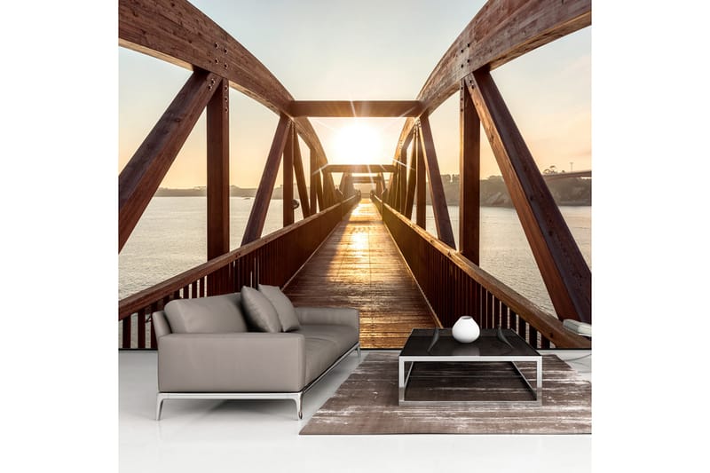Fototapet Bridge Of The Sun 250x175 - Artgeist sp. z o. o. - Tapet stue - Tapet soverom - Kjøkkentapeter - Fototapeter