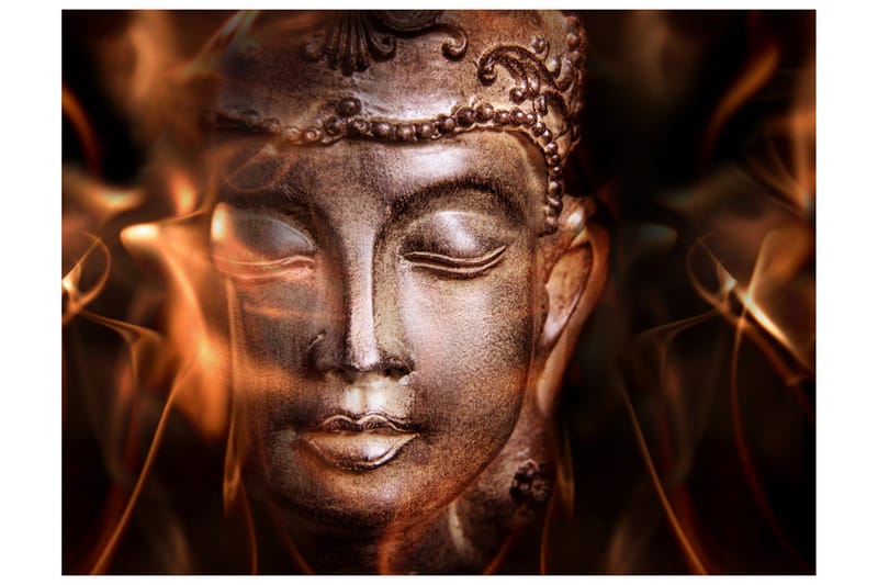 Fototapet Buddha Fire Of Meditation 350x270 - Artgeist sp. z o. o. - Tapet stue - Fototapeter - Kjøkkentapeter - Tapet soverom