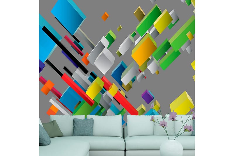 Fototapet Color Puzzle 150x105 - Artgeist sp. z o. o. - Tapet stue - Fototapeter - Kjøkkentapeter - Tapet soverom