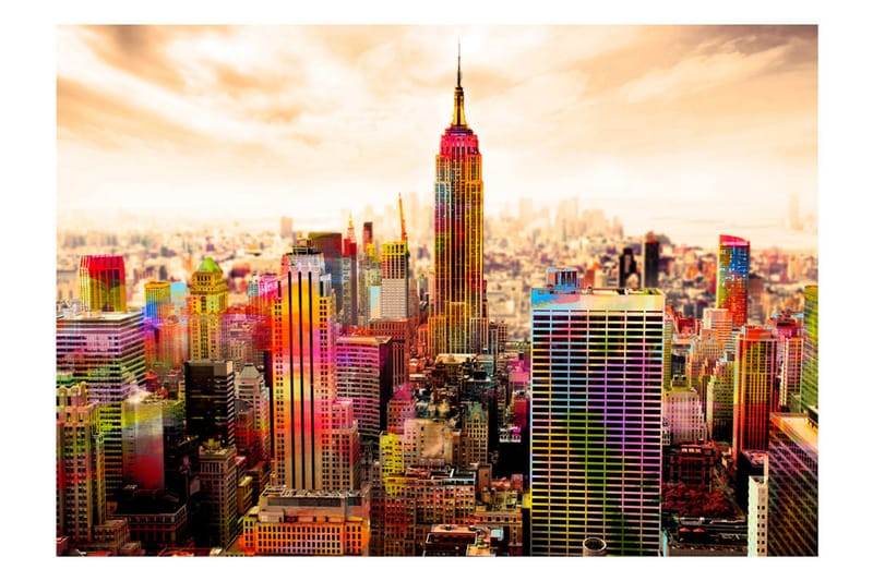 Fototapet Colors Of New York City III 300x210 - Artgeist sp. z o. o. - Tapet stue - Fototapeter - Kjøkkentapeter - Tapet soverom