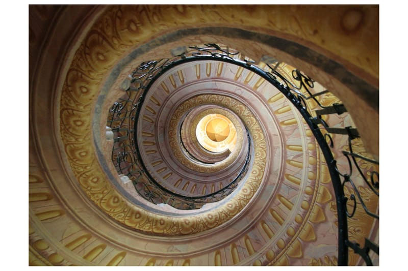 Fototapet Decorative Spiral Stairs 300x231 - Artgeist sp. z o. o. - Tapet stue - Fototapeter - Kjøkkentapeter - Tapet soverom