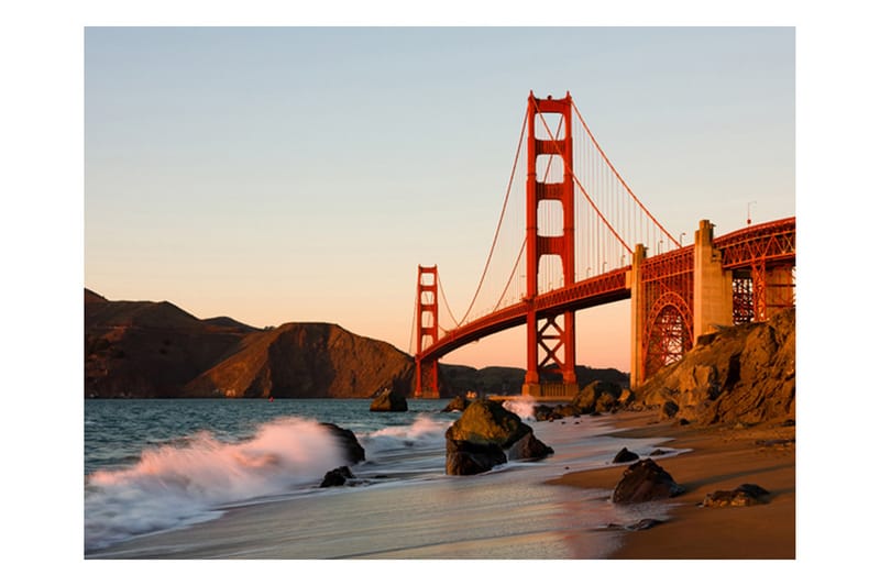 Fototapet Golden Gate Bridge Sunset San Francisco 250x193 - Artgeist sp. z o. o. - Tapet stue - Fototapeter - Kjøkkentapeter - Tapet soverom