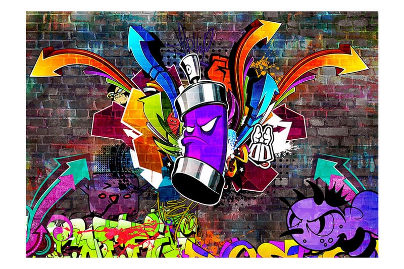 Fototapet Graffiti Colorful Attack 250x175 - Artgeist sp. z o. o. - Tapet stue - Fototapeter - Kjøkkentapeter - Tapet soverom