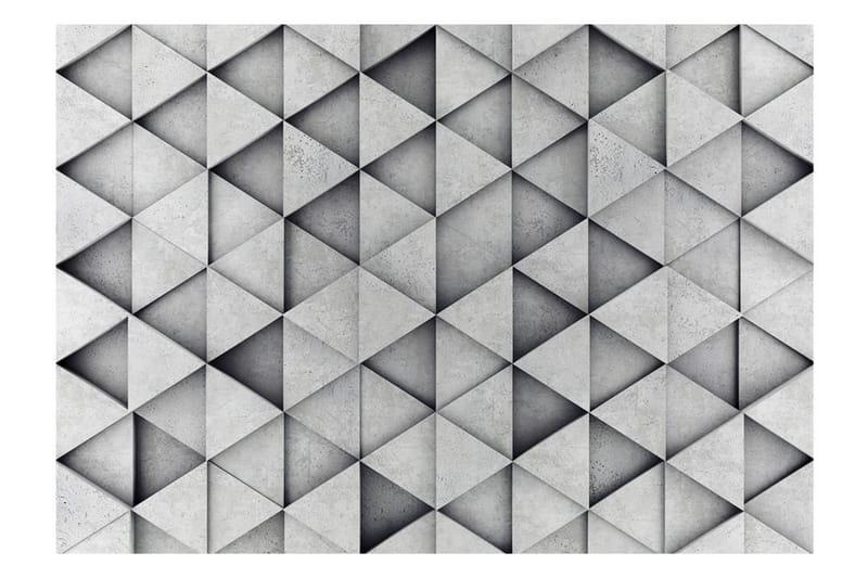Fototapet Gray Triangles 350x245 - Finnes i flere størrelser - Tapet stue - Fototapeter - Kjøkkentapeter - Tapet soverom