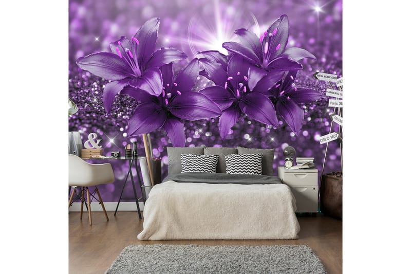Fototapet Masterpiece Of Purple 300x210 - Artgeist sp. z o. o. - Tapet stue - Fototapeter - Kjøkkentapeter - Tapet soverom