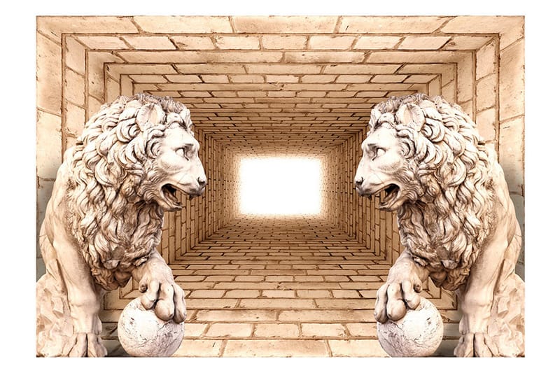 Fototapet Mystery Of Lions 250x175 - Artgeist sp. z o. o. - Tapet stue - Fototapeter - Kjøkkentapeter - Tapet soverom