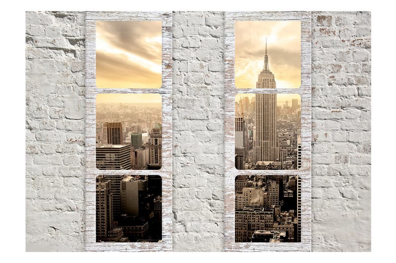 Fototapet New York View From The Window 100x70 - Artgeist sp. z o. o. - Tapet stue - Fototapeter - Kjøkkentapeter - Tapet soverom