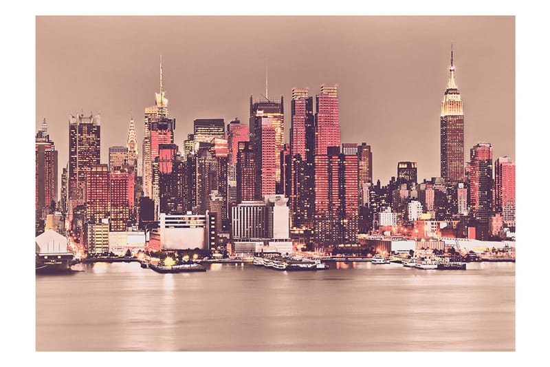 Fototapet NY Midtown Manhattan Skyline 100x70 - Artgeist sp. z o. o. - Tapet stue - Fototapeter - Kjøkkentapeter - Tapet soverom