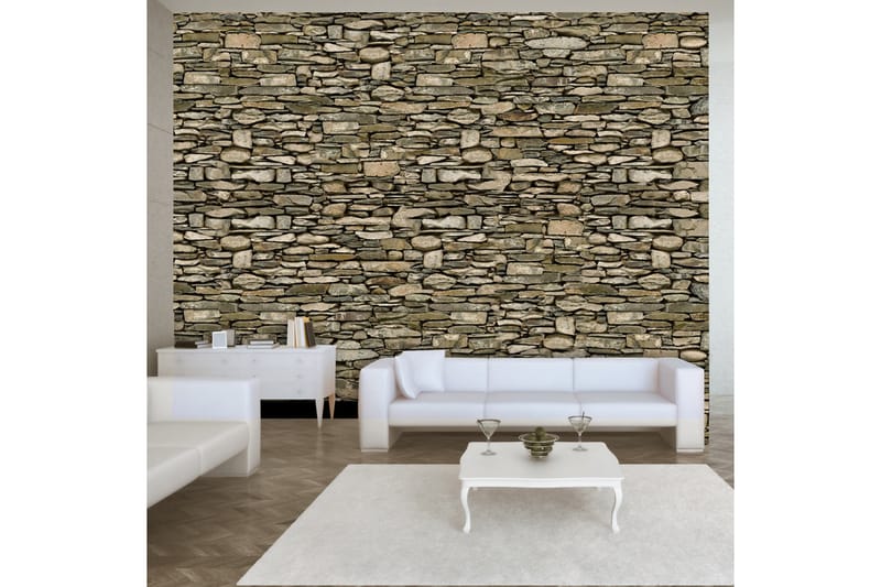 Fototapet Stone Wall 150x105 - Finnes i flere størrelser - Tapet stue - Fototapeter - Kjøkkentapeter - Tapet soverom