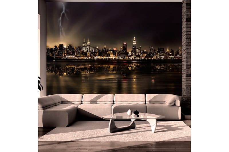 Fototapet Storm In New York City 150x105 - Artgeist sp. z o. o. - Tapet stue - Fototapeter - Kjøkkentapeter - Tapet soverom