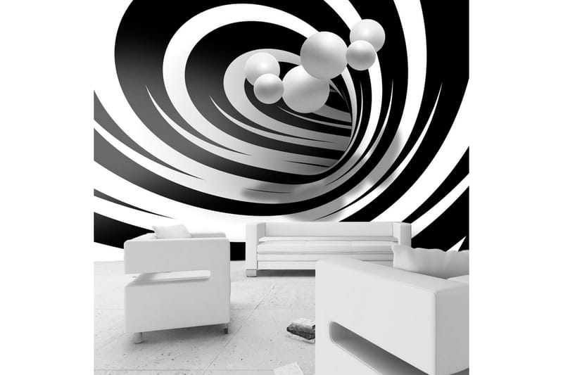 Fototapet Twisted In Black & White 300x210 - Artgeist sp. z o. o. - Tapet stue - Fototapeter - Kjøkkentapeter - Tapet soverom