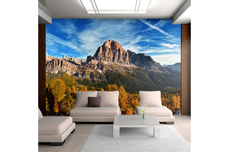 Fototapet Panoramic view of the Italian Dolomites 200x154 - Artgeist sp. z o. o. - Tapet stue - Fototapeter - Kjøkkentapeter - Tapet soverom