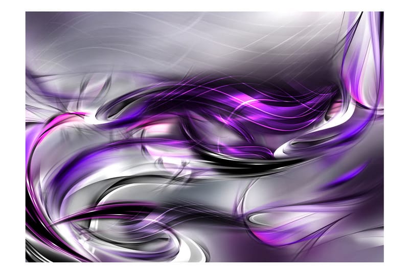 Fototapet Purple Swirls 300x210 - Artgeist sp. z o. o. - Tapet stue - Fototapeter - Kjøkkentapeter - Tapet soverom