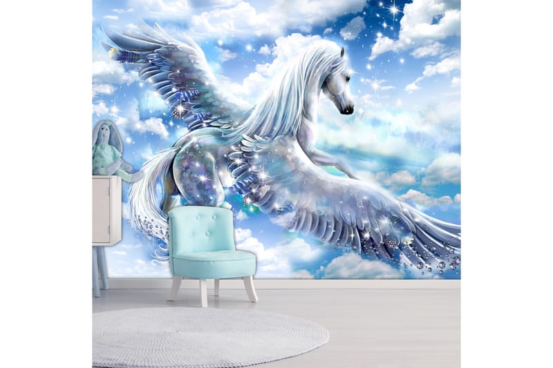 Fototapet Pegasus Blue 350x245 - Finnes i flere størrelser - Tapet stue - Fototapeter - Kjøkkentapeter - Tapet soverom