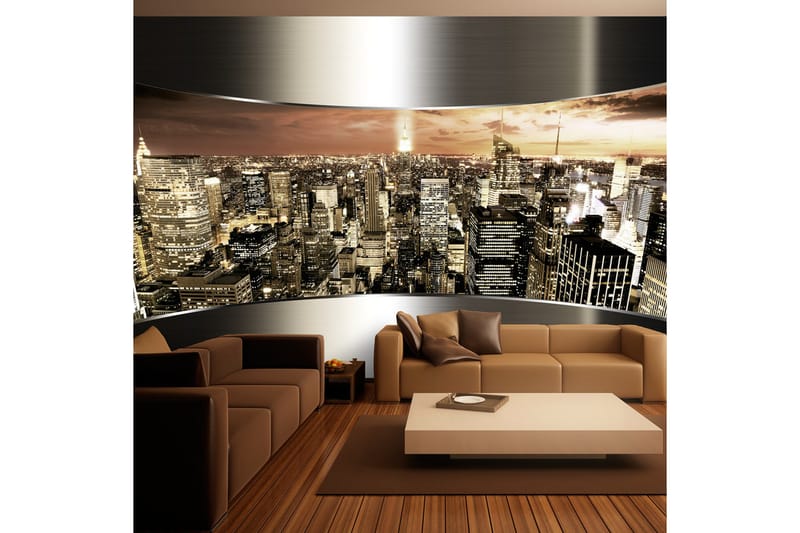 Fototapet Panorama Of New York 150x105 - Artgeist sp. z o. o. - Tapet stue - Tapet soverom - Kjøkkentapeter - Fototapeter