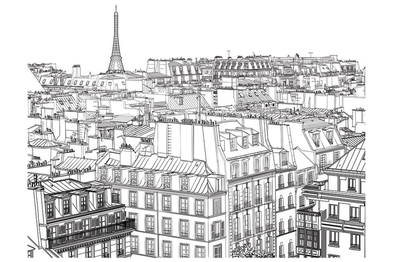 Fototapet Parisian S Sketchbook 300x231 - Artgeist sp. z o. o. - Tapet stue - Fototapeter - Kjøkkentapeter - Tapet soverom