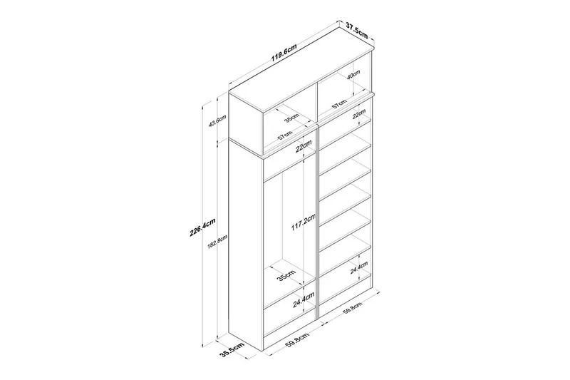 Thaven Smiingdetalj - Valnøtt/Hvit - Interiør - Dekorasjon & innredningsdetaljer