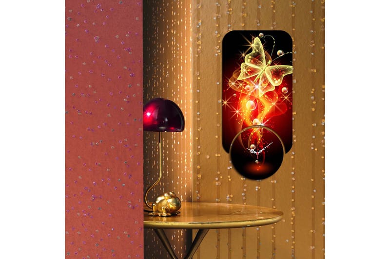 Decorative MDF Clock (2 Pieces) 68x32 - Interiør - Veggdekorasjon - Klokker