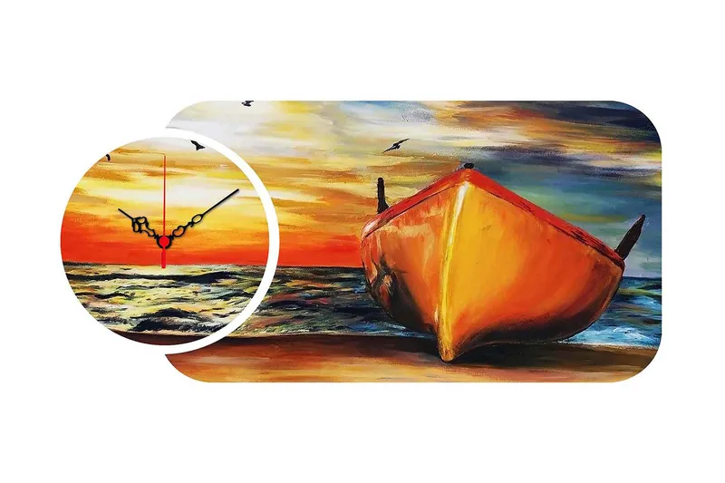 Decorative MDF Clock (2 Pieces) 68x32