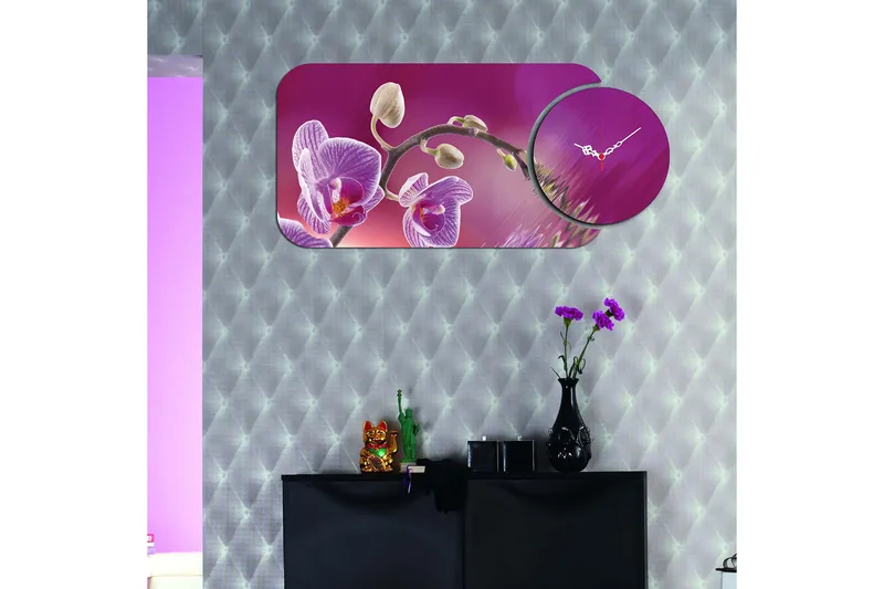 Decorative MDF Clock (2 Pieces) 68x32 - Interiør - Veggdekorasjon - Klokker