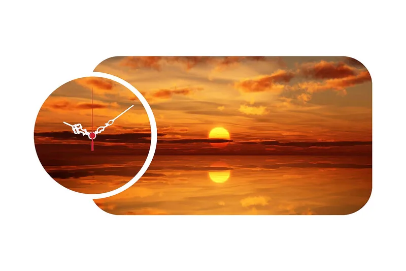 Decorative MDF Clock (2 Pieces) 68x32