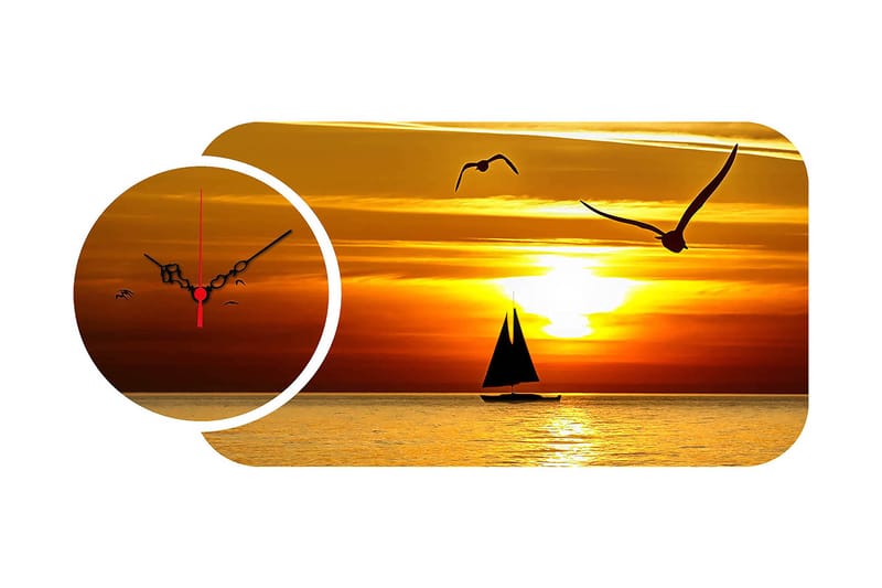 Decorative MDF Clock (2 Pieces) 68x32