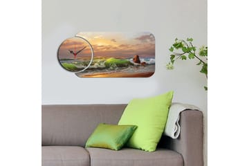 Decorative MDF Clock (2 Pieces) 68x32 - Interiør - Veggdekorasjon - Klokker