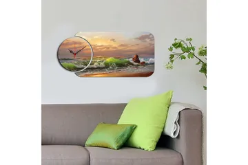 Decorative MDF Clock (2 Pieces) 68x32 - Interiør - Veggdekorasjon - Klokker