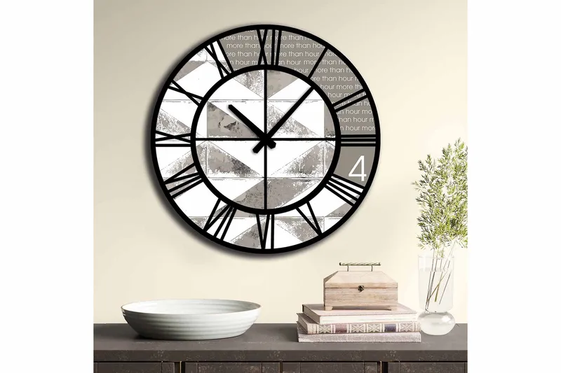 Decorative MDF Clock 50x - Interiør - Veggdekorasjon - Klokker