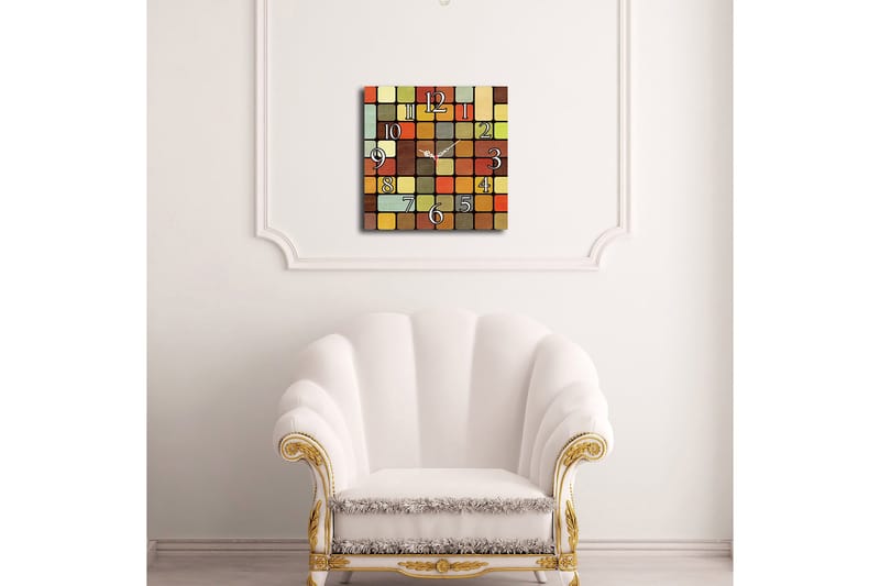 Dekorativ MDF-klokke 40x40 - Interiør - Veggdekorasjon - Klokker