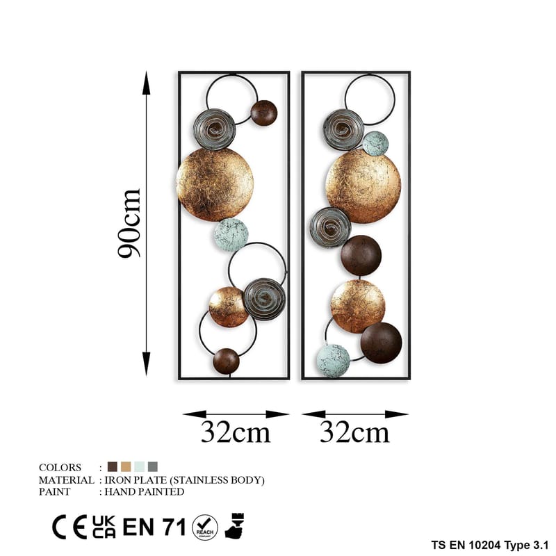 Decorative Metal Wall Accessory Wallxpert - Interiør - Veggdekorasjon - Dekorativ plast