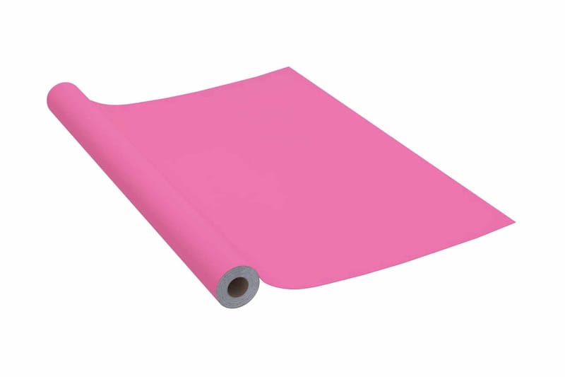 Selvklebende folie til møbler høyglans rosa 500x90 cm PVC - Rosa - Dekorativ plast