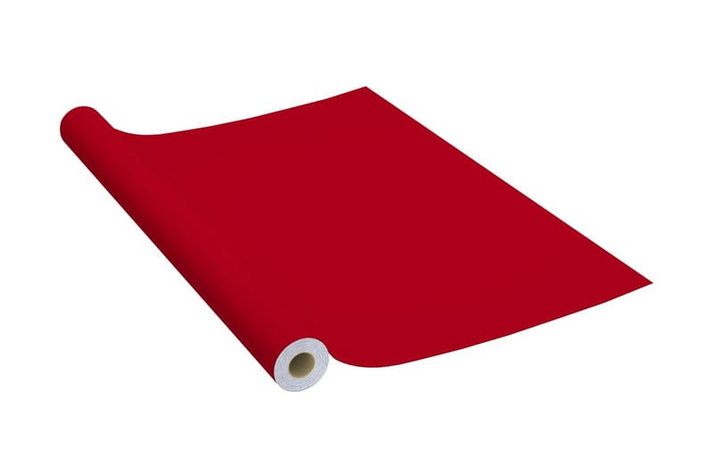 Selvklebende møbelfolier 2 stk 500x90 cm PVC rød - Rød - Dekorativ plast