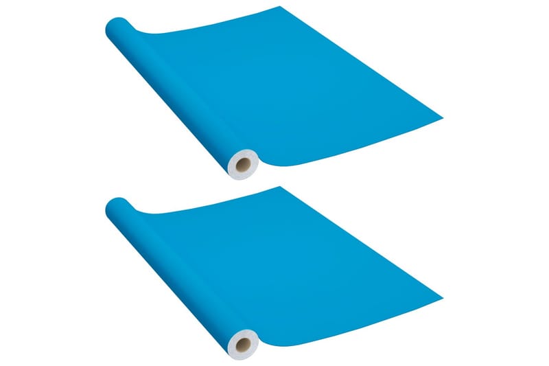 Selvklebende møbelfolier 2 stk 500x90 cm PVC asurblå - Blå - Dekorativ plast