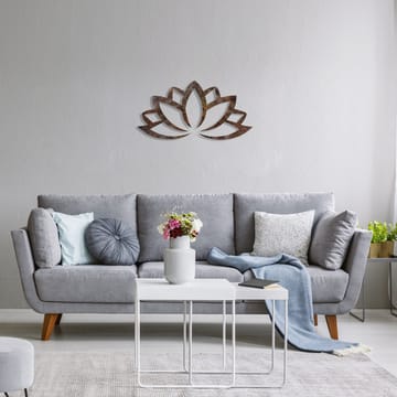 Dekorativt veggtilbehør i metall Wallxpert Rusty Lotus (35 x 60 cm) - Brun - Interiør - Veggdekorasjon - Wallstickers