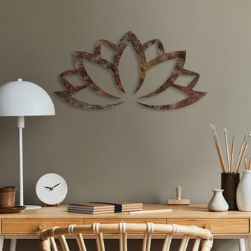Dekorativt veggtilbehør i metall Wallxpert Rusty Lotus (35 x 60 cm) - Brun - Interiør - Veggdekorasjon - Wallstickers