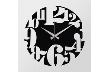 Enzoclock - S001 - Svart - Interiør - Veggdekorasjon - Klokker