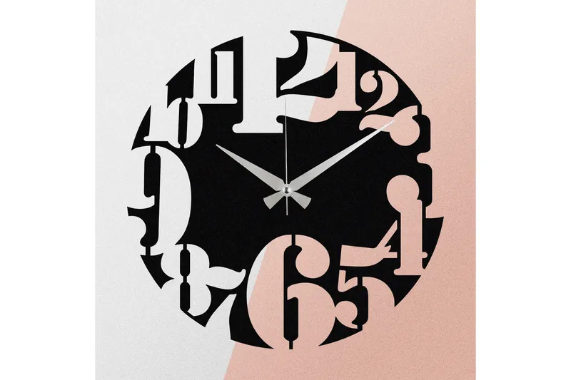 Enzoclock - S001 - Svart - Interiør - Veggdekorasjon - Klokker