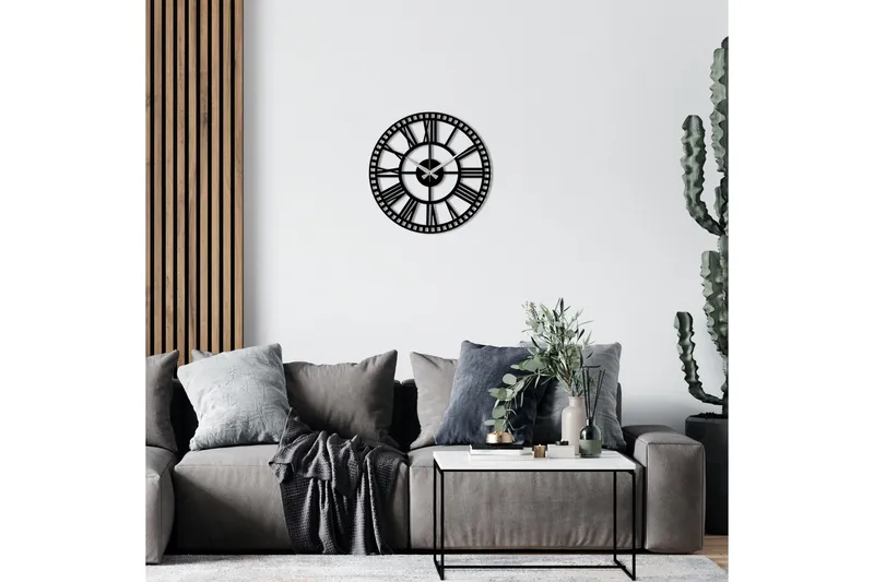 Enzoclock - S004 - Svart - Interiør - Veggdekorasjon - Klokker