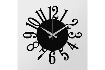 Enzoclock - S005 - Svart - Interiør - Veggdekorasjon - Klokker