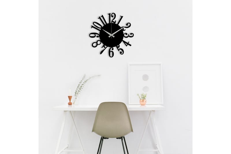 Enzoclock - S005 - Svart - Interiør - Veggdekorasjon - Klokker