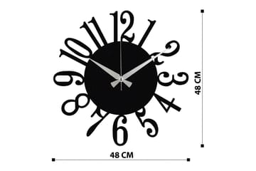 Enzoclock - S005 - Svart - Interiør - Veggdekorasjon - Klokker