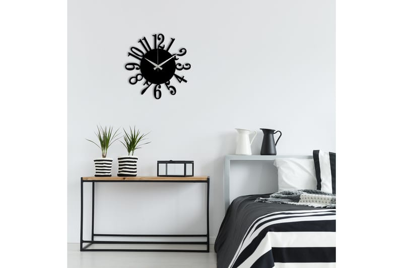 Enzoclock - S005 - Svart - Interiør - Veggdekorasjon - Klokker