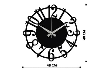 Enzoclock - S006 - Svart - Interiør - Veggdekorasjon - Klokker
