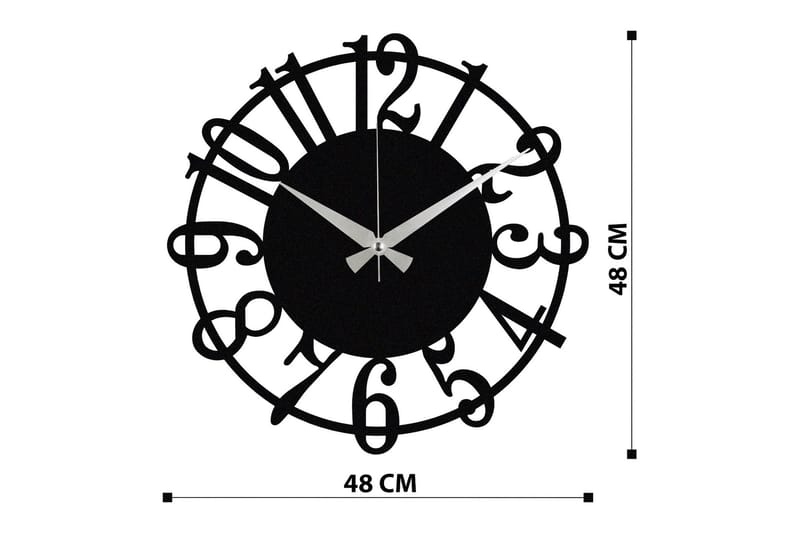 Enzoclock - S006 - Svart - Interiør - Veggdekorasjon - Klokker