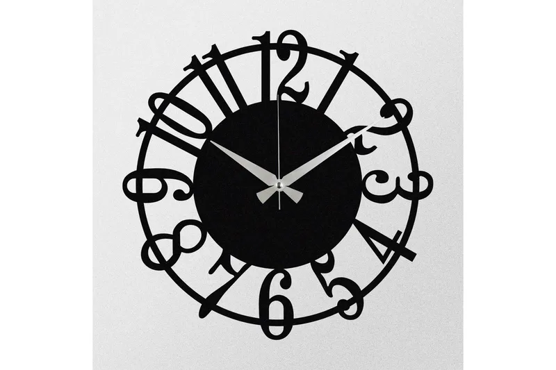 Enzoclock - S006 - Svart - Interiør - Veggdekorasjon - Klokker