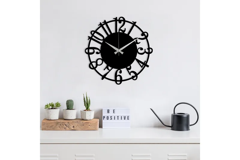 Enzoclock - S006 - Svart - Interiør - Veggdekorasjon - Klokker